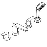 Смеситель для ванны GROHE BauEdge, хром (2512010A)