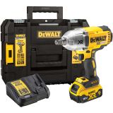 Аккумуляторный гайковерт DEWALT DCF899P1, 18 В, 950 Нм, 2400 уд/мин, с АКБ 5 Ач и ЗУ, в кейсе TSTAK (DCF899P1-QW)