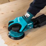 Аккумуляторная эксцентриковая шлифмашина Makita BO003CGZ, 40 В, 125 мм, 10000 кол/мин, с выносной батареей, без АКБ и ЗУ