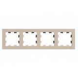 Рамка 4-постовая универсальная Systeme Electric (Schneider Electric) AtlasDesign, песочный ATN001204