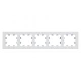 Рамка 5-постовая универсальная Systeme Electric (Schneider Electric) AtlasDesign Nature, мрамор крем роял ATN343105