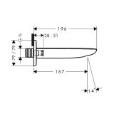 Излив для ванны hansgrohe Puravida 15412400, белый/хром