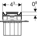 Дренажный канал Geberit Cleanline60 нержавеющая сталь/черная, 154.456.00.1