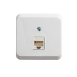 Розетка компьютерная открытой установки Systeme Electric (Schneider Electric) Etude, белый KOMA-001B