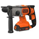 Аккумуляторный перфоратор BLACK+DECKER BCD900D1S, SDS-Plus 18В, 6650 уд/мин, 1.2 Дж, 1x2 Ач, сумка