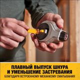 Шнур разметочный DEWALT DWHT47408-0, 6:1 30м + флакон красного мелового порошка 113 г.