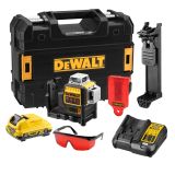 Аккумуляторный лазерный нивелир DEWALT DCE089D1R, 12 В, красный луч, 20 м, с АКБ 2 Ач и ЗУ, в кейсе TSTAK (DCE089D1R-QW)