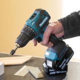 Аккумуляторная ударная дрель-шуруповерт Makita DHP490F005, 18 В, 1900 об/мин, 28500 уд/мин, с АКБ 3 Ач и ЗУ, в кейсе MakPac