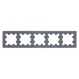 Рамка 5-постовая универсальная Systeme Electric (Schneider Electric) AtlasDesign Nature, мрамор айс грей ATN343205