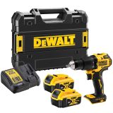 Ударная дрель-шуруповерт DEWALT DCD709M2T, 18 В, 1650 об/мин, 28050 уд/мин, с 2 АКБ 4 Ач и ЗУ, в кейсе TSTAK (DCD709M2T-QW)