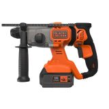 Аккумуляторный перфоратор BLACK+DECKER BCD900M1K, SDS Plus 18В, 6650 уд/мин, 1.2 Дж, 1x4 Ач, кейс