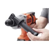 Аккумуляторный перфоратор BLACK+DECKER BCD900M1K, SDS Plus 18В, 6650 уд/мин, 1.2 Дж, 1x4 Ач, кейс