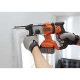 Аккумуляторный перфоратор BLACK+DECKER BCD900M1K, SDS Plus 18В, 6650 уд/мин, 1.2 Дж, 1x4 Ач, кейс