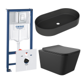 Комплект инсталляции GROHE Rapid SL 38775001 с унитазом Aqueduto MACIO MACT2140 и раковиной Aqueduto ESPIRAL ESP0240 (NW0615)