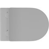 Унитаз подвесной Aqueduto OVO 525*360 безободковый, сиденье с микролифтом, серый матовый (OVO0130)