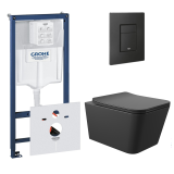 Комплект инсталляции GROHE Solido 38811KF0 с унитазом Aqueduto MACIO MACT2140 и сиденьем с микролифтом (NW0548)