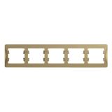 Рамка 5-постовая горизонтальная Systeme Electric (Schneider Electric) Glossa, титан GSL000405