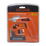 Аккумуляторный винтоверт с набором бит BLACK+DECKER KC3610, Ni-Cd 3.6 В