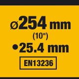 Отрезной алмазный диск DEWALT DT3734, по бетону/граниту, 254х25.4х1.6 мм (DT3734-XJ)