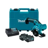 Пила дисковая Makita HS301DSME, 10.8/12 В, 85 мм, 1500 об/мин, с 2 АКБ 4 Ач и ЗУ, в кейсе