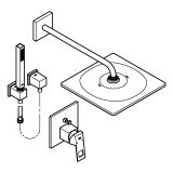 Душевая система GROHE Eurocube со смесителем для душа, хром (25238000)