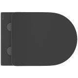 Унитаз подвесной Aqueduto OVO Plus 520*365 безободковый, сиденье с микролифтом, черный матовый (OVOT0240)