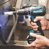 Аккумуляторная ударная дрель-шуруповерт Makita DHP485SYE, 18 В, 1900 об/мин, 28500 уд/мин, с 2 АКБ 1.5 Ач и ЗУ, в кейсе