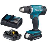 Аккумуляторная дрель-шуруповерт Makita DDF453SYX4, 18 В, 1300 об/мин, с 2 АКБ 1.5 Ач и ЗУ