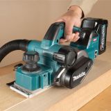 Аккумуляторный набор Makita, 40 В: угловая шлифмашина GA004 + рубанок KP001, с 2 АКБ 4 Ач и ЗУ, в кейсе MakPac