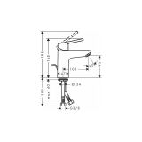 Смеситель для раковины hansgrohe Logis Loop 100 CoolStart, со сливным гарнитуром 71154000, хром