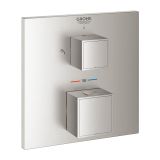 Внешняя часть термостата для душа GROHE Grohtherm Cube на 2 потребителя, суперсталь (24154DC0)