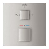 Внешняя часть термостата для душа GROHE Grohtherm Cube на 2 потребителя, суперсталь (24154DC0)