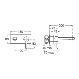 Смеситель Roca Naia для раковины, черный глянец 5A3596CN0