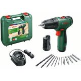 Аккумуляторная дрель-шуруповерт Bosch EasyDrill 1200, АКБ 2х1.5Аh, З/У, кейс, 06039D3007