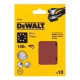 Шлифлисты перфорированные DEWALT DT3024, 115 x 115 мм, 180G, 10 шт.