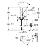 Смеситель для раковины GROHE Plus Digital с индикатором температуры, L-size, хром (23959003)