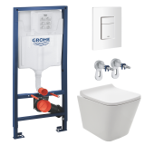 Комплект инсталляции GROHE 38772SH0 с унитазом Aquatek МИЯ и сиденьем с микролифтом (NW0160/S)