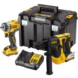 Аккумуляторный набор DEWALT DCK2101L2T, 12 В: дрель-шуруповерт DCD703 + перфоратор DCH072, с 2 АКБ 3 Ач и ЗУ, в кейсе TSTAK