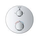 Внешняя часть термостата для душа GROHE Grohtherm на 2 потребителя, круглая, хром (24076000)