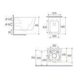 Комплект инсталляции GROHE Rapid SL 3 в 1 (NW0145/S) с унитазом Aqueduto MACIO MACT2130 и сиденьем с микролифтом (NW0559)