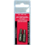 Бита ИНТЕРСКОЛ HEX4.0, 25 мм хвостовик 1/4", 2 шт. (0403.002)