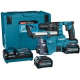 Аккумуляторный перфоратор Makita с системой пылеудаления DX16, 40 В, 2.1 Дж, 5000 уд/мин, с 2 АКБ 2.5 Ач и ЗУ, в кейсе (УЦЕНЕННЫЙ ТОВАР) (HR010GD201/BU)