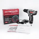 Аккумуляторная дрель-шуруповерт ИНТЕРСКОЛ ДА-10/12ЭР 28, 12 В, 1450 об/мин, с АКБ 2 Ач и ЗУ, в кейсе (595.2.1.20)