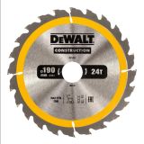 Диск пильный по дереву DEWALT CONSTRUCTION, 190х30х1.7 мм (DT1944-QZ)