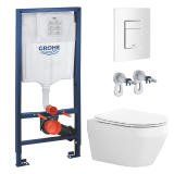 Комплект инсталляции GROHE Rapid SL 38772SH0 с унитазом Aquatek ЛЕЯ AQ1199T-00 и сиденьем с микролифтом (NW0257)