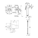 Набор для гигиенического душа, GROHE BauCurve, хром (129185)