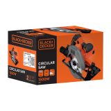 Дисковая пила BLACK+DECKER CS1550, 1500 Вт, диаметр диска 190 мм, пропил 66 мм