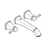 Внешняя часть смесителя для раковины GROHE Grandera, M-Size, хром/золото (20415IG0)