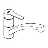 Смеситель для кухни GROHE BauEco, хром (31680000)