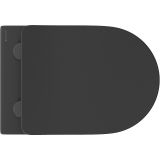 Унитаз подвесной Aqueduto CONE 525*360 безободковый, сиденье с микролифтом, черный матовый (CON0140)